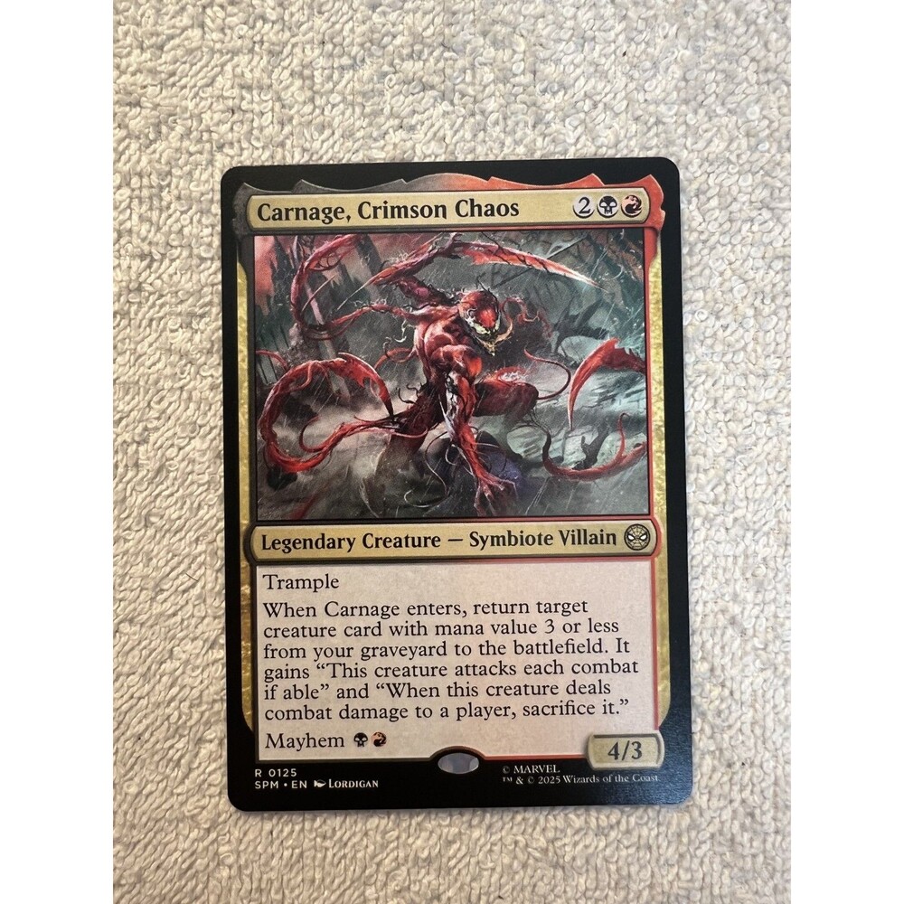 Magic - Carnage, Crimson Chaos #125 - SPM - Gold - Rare - NM - Marvel